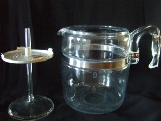 vintage pyrex glass coffee pot 6 9 cup lovely