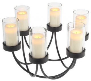 Candle Impressions Centerpiece w/ 6 Flameless Votives & Timer