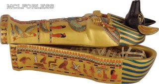 Ancient Egyptian Small Anubis Coffin with Mummy Inside