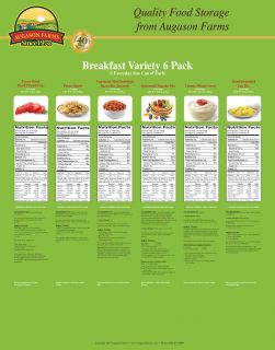 PACK Augason Farms Emergency Cooking Supplies Breakfast Variety