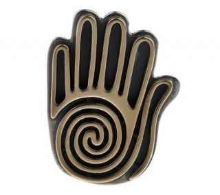 Smithsonian Sterling/Brass Swirl Design Hand Pin/Pendant —