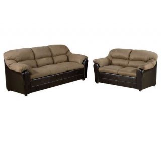 Connell Saddle Microfiber Sofa & Love Seat by Acme Furniture