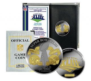 NFL Super Bowl XLIII Dueling Coin —