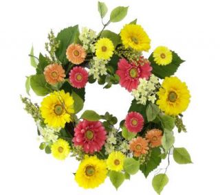 20 Gerber Daisy Wreath by Valerie —