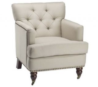 Linda Dano Tufted Club Chair with Cotton FabricSeating —