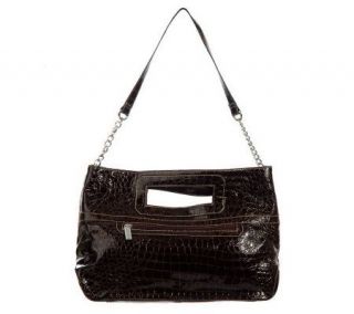 by Marc Bouwer Faux Croco Frame Bag with Shoulder Strap —