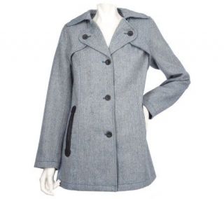 Modernist by Guillaume Button Front Lightweight Tweed Coat   A84532