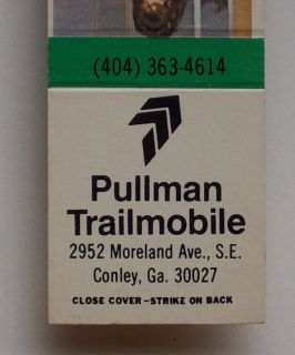 1970s Matchbook Pinup Pullman Trailmobile Conley GA MB