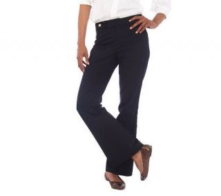 Isaac Mizrahi Live Stretch Wide Leg Pants with Coin Pocket   A214529