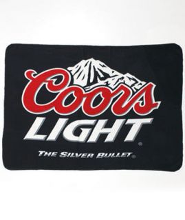 Coors Light Beer Throw Blanket 50 x 60 Licensed Beverage Wrap Up