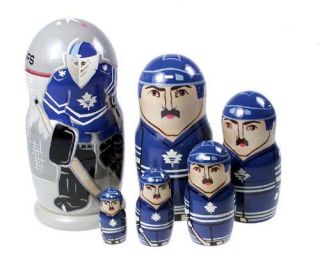 Toronto Maple Leafs Russian Wooden Nesting Dolls —