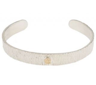 Myron Panteah Textured Cuff Bracelet, Sterling/14K —