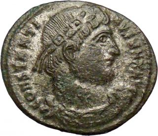 Constantine I The Great 324AD Silvered Authentic Ancient Roman Coin