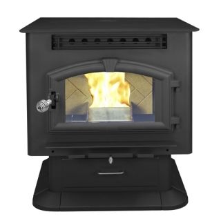Multi Fuel Stove Pellet or Corn on Pedestal with Igniter 2 000 Sq ft M