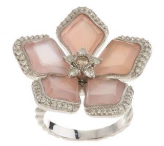 Smithsonian Judith Ripka Sterling Diamond & Gemstone Ring —
