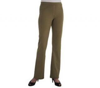 Women with Control Contrast Stitch Regular Pants with Faux Fly