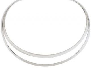 VicenzaSilver Sterling Polished Double Collar, 31.0g —