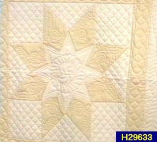 Ecru Star Full/Queen Size 100Cotton Quilt —