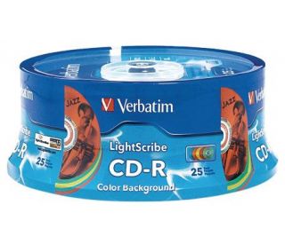 Verbatim LightScribe 52X CD R Media   25 Pack   E256739