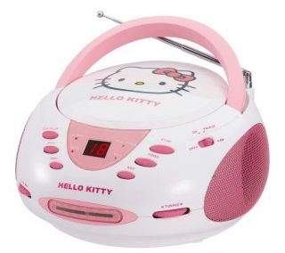 Hello Kitty KT2024A Stereo CD Boombox with AM/FM Radio —