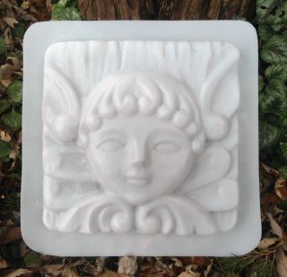 Plaster Concrete Cement Angel Plaque Plastic Mold Garden Casting Angel