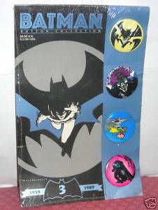Batman 50th Anniversary Collector Pin Button Set NIP