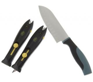Fuller Brush Set of 2 Multi Purpose Tool Sharpeners w/Santoku Knife 