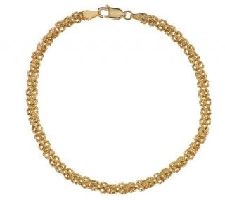 Highly Polished Byzantine Bracelet, 14K 14K Gold, 2.2g — 