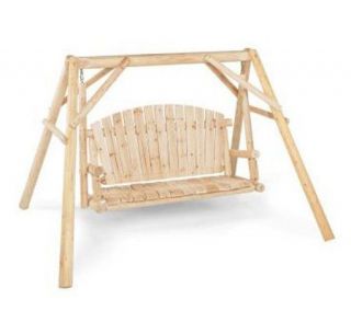 North Woods Collection Log Swing &Frame, Natural by Jack Post