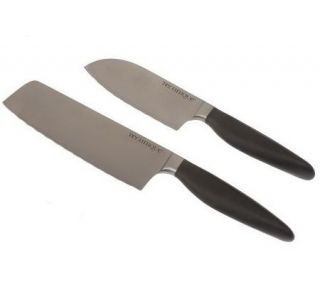 Technique 5 Santoku & 7 Veggie Knife with Serrated Kyotsu Edge