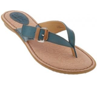 by Born Leather Thong Sandals w/ Adj. Buckle —