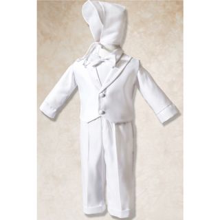 Corrine Company Baby Boy Size 9 12M White Cross Outfit Baptism Hat Set
