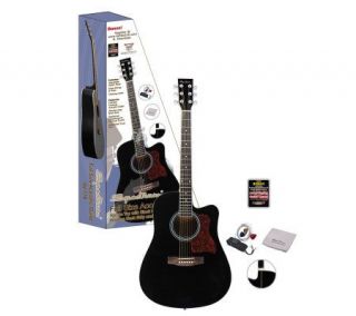Spectrum AIL 128 Full Size Black Cutaway Acoustic Guitar —