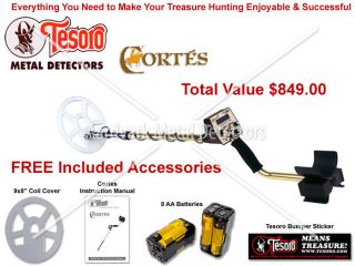 Tesoro Cortes Metal Detector with 9x8 Concentric Coil