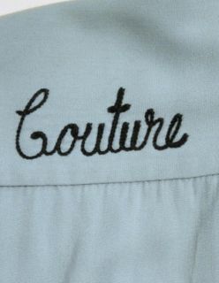 Vintage 50s Gabardine Corunna RD Cleaners Chain Stitched Bowling Shirt