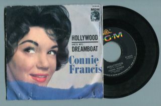MGM Records 45 Single K13039 CONNIE FRANCIS Hollywood Hes My Dreamboat
