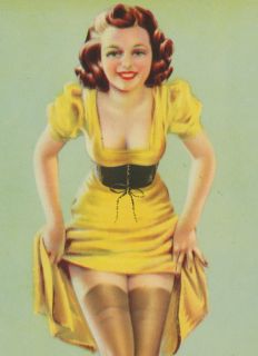 Howard Connolly Redhead 1940s Pin Up Stocking Clad Cheesecake Vintage