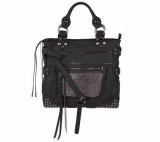 Two Lips Metal Mesh Front Pocket Tote —
