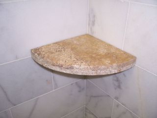  Natural Stone Shower Corner Shelf Caddy 1 Polished Bottom