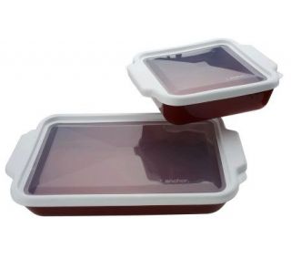 Anchor Hocking 2 Piece Nonstick Glass Bakeware With True Fit Lids 