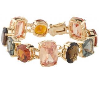 Nolan Millers Lincoln Road Faceted Stone Champagne 7 1/4 Bracelet 