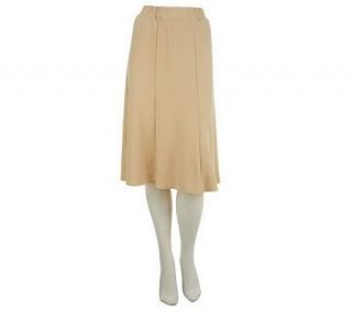 Susan Graver Lustra Knit Pull on 6 gore Skirt —