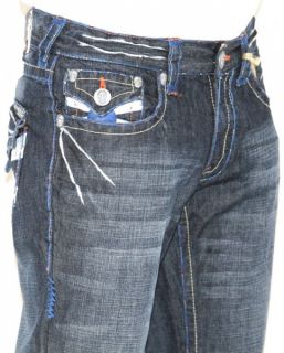 New Mens Laguna Beach Jeans Corona Del Mar Blue Stitch Boot Cut 42