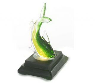 Colore di Luce Illuminated Swimming Fish Glass Sculpture —