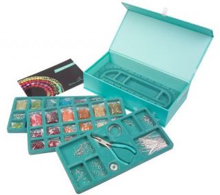 Glass Bead Jewelry Making Kit with 4 in 1 Tool & Beading Tray
