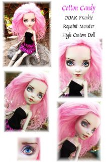 cotton candy frankie stein repaint mohair reroot
