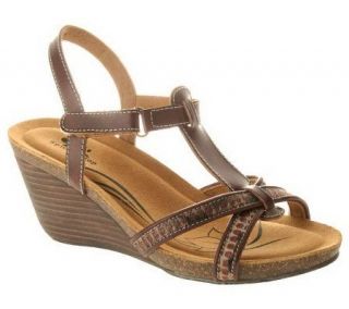 Spring Step Zora Leather T Strap Sandals —