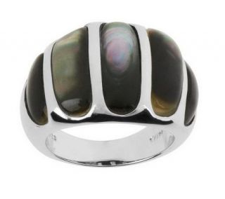 Honora Mother of Pearl Inlay Sterling Band Ring   J268846