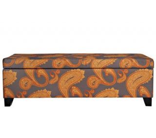 angeloHOME Kent Desert Sunset Paisley StorageBench Ottoman — 