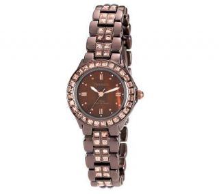 Armitron Womens Swarovski Accent Ion Plated Bracelet Watch   J310742